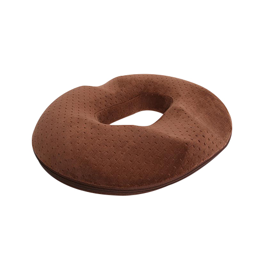 Round memory foam orthopedic donut seat cushion features